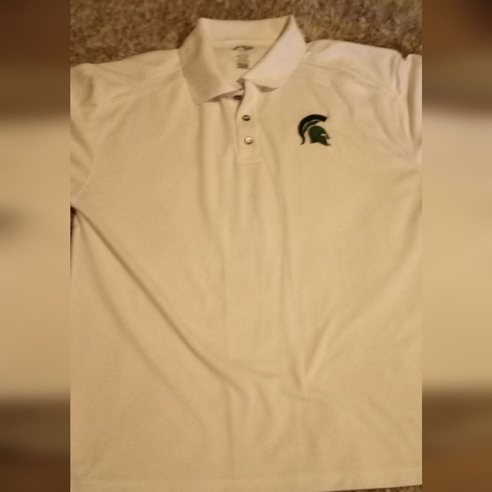 Mens Michigan State DriFit Short Sleeve Golf Shirt